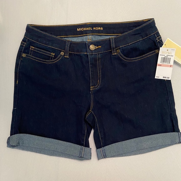 🆕MK-MICHAEL KORS DENIM SHORTS-NEW STYLISH MK LOGO - Picture 5 of 8